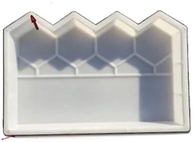 Bestratingsvorm Steen - Betonmal Tuin - Terras Maken - Herbruikbaar Plastic - 40x28x6 cm - Wit