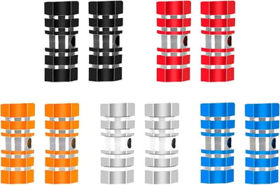 Fiets Pedaal Haringen - Voetsteun Set - Extra Rijders Vervoeren - Hoge Sterkte Aluminium - 6.2 x 2.3 cm - Zilver