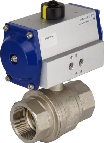G3'' 2-Weg Messing Pneumatische Kogelkraan Dubbelwerkend - BL2BA - BL2BA-300-PD-012