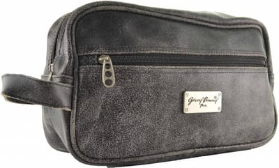 Gérard Brinard toiletbox leren box zwart - vaal leer
