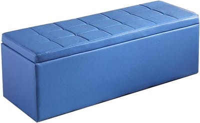 Voetenbank - Zitkussen Poef - Ruimte Besparen - Verborgen Opbergruimte - 80x40x40 cm - Rood