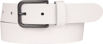 Petrol Industries Heren broekriem - Leren riem - Wit - 85cm - S