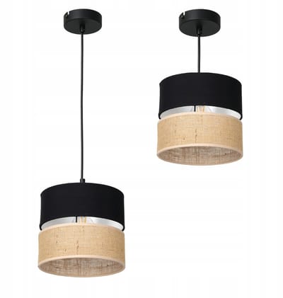 Scandinavische Boho Justice Hanglamp Duo - Naturel