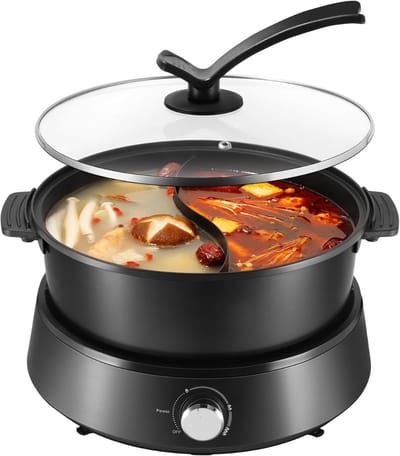 TopChoice® Hotpot - Elektrische fonduepan - Funcooking - 4L - Zwart
