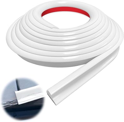 Regengoten - Dakrandbescherming - Voertuig Afdichten - Hoogwaardig siliconenrubber - 5 meter lang - Wit