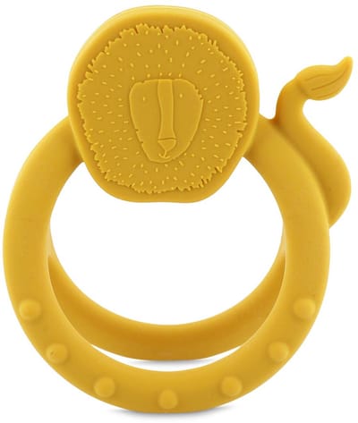 Trixie Sensorische bijtring Mr. Lion â€“ 0m+ â€“ 100% siliconen - Ideaal voor doorkomende tandjes