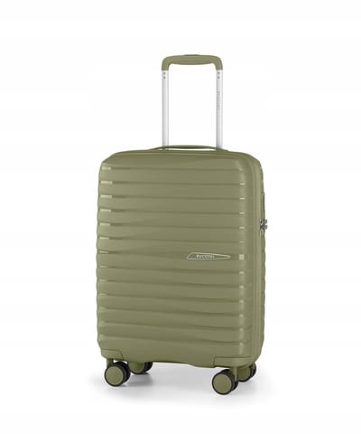 Puccini Olijfgroene Cabine Koffer 55cm TSA Slot Polypropyleen