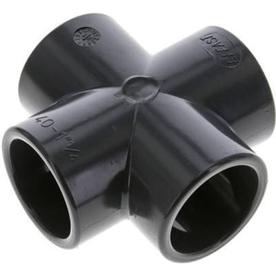 PVC Kruisfitting Lijmmof 40x51mm
