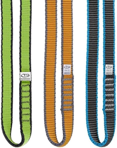 Techniek Lus Sling - Klimtouw Band - Veilige Klimbevestiging - Hoge Breeksterkte - 180cm - Groen Zwart