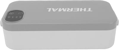Draagbare Voedselverwarmer - Elektrische Lunchbox - Warme Maaltijden Onderweg - Digitaal Display - 26x7cm - Zilver