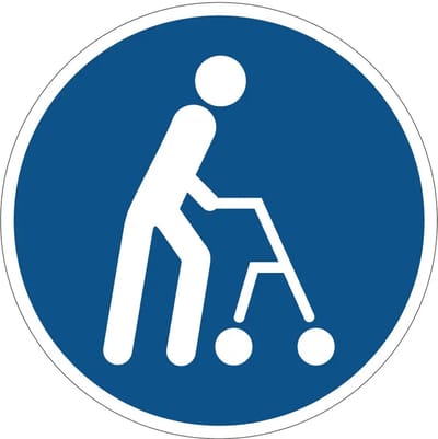 Mobiliteitsbeperking prioriteit sticker | 10 cm