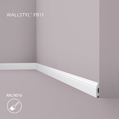 Plint NMC FB1F WALLSTYL Noel Marquet Sierlijst Lijstwerk tijdeloos klassieke stijl wit 2 m