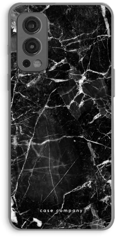 Case Company® - Hoesje geschikt voor OnePlus Nord 2 5G hoesje - Zwart Marmer - Soft Cover Telefoonhoesje - Bescherming aan alle Kanten en Schermrand