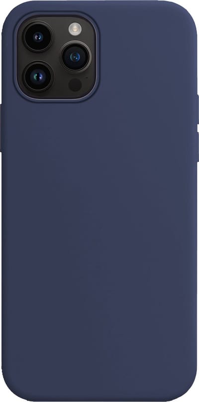 Hoes - Geschikt voor Apple iPhone 15 Pro - Sterk & Shockproof - Hoesje Cover - Siliconen Case - Donkerblauw