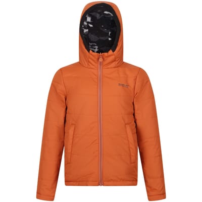Regatta Kinder/Kinder Kyrell Camo Omkeerbaar Jasje (Gebrand Koper/Zwart)
