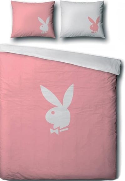 Playboy Classic Dekbedovertrek - Eenpersoons - 140x200/220 cm - Pink