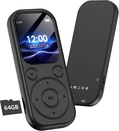 MP3 Speler 64 GB met Bluetooth 5.3 en Ingebouwde Luidspreker