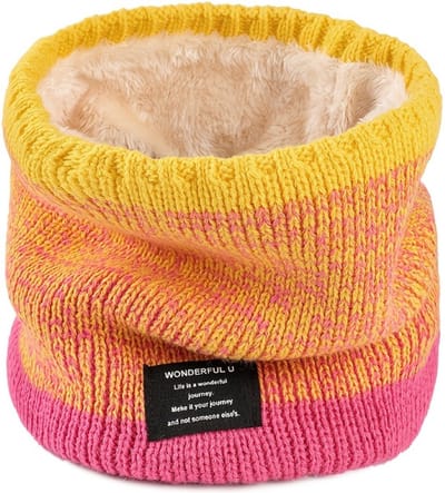 Nivard Nekwarmer - Dames - Fleece - Motor - Bandana - Masker - Colsjaal - Sjaal - Gewatteerd - Skiën - Winter - Fietsen - Fel Geel