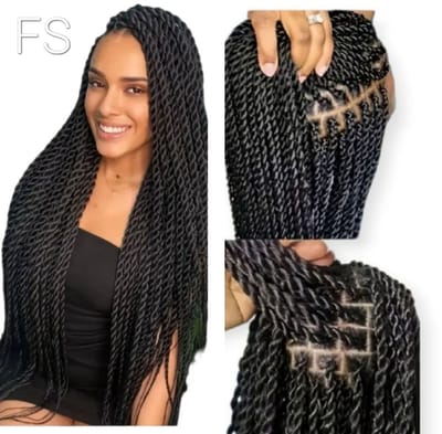 Frazimashop – 40 Inch91 cm HD Full Lace Gevlochten Pruik – Zwart / rood– Extra Lang Dames Vlechten Pruik – 101 cm – Realistische Look – Volledige Dekking