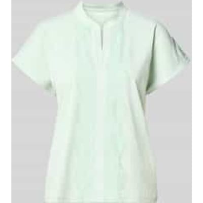 Regular fit blouse van katoenmix met kant