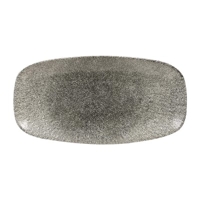 Churchill Raku Quartz Black Chefs Ovaal Bord 29.8 x 15.2cm (12 stuks)