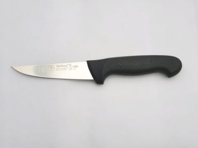 Sürbisa 61108 Compact Vleesmes - Universeel Keukenmes voor Vlees, Groente & Noten - RVS - Lemmet 11,5 cm - Zwart