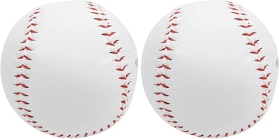 Softbal Bal - Trainingsbal Sport - Sport Oefening - Hand Naaien Stevig - 12 Inch Stuks 2 - Wit