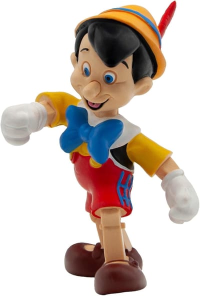 Bullyland 12399 – Speelfiguur en verzamelfiguur Pinokkio met uitschuifbare neus, ca. 7 cm – levensecht en detailrijk vormgegeven – ideaal als taartfiguur en klein cadeautje voor kinderen vanaf 3 jaar.