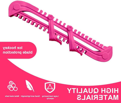 Plastic IJshockey Mesbeschermers met Bescherming voor Schaatsen - Geschikt voor Kinderen en Volwassenen, Maat M, Bruin