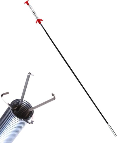 Rioolontstopper - Afvoerontstopper - Leidingen Ontstoppen - 4-Klaauw Grijper - 90 cm - Zilver