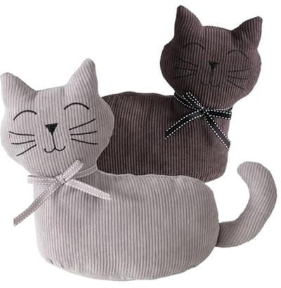 Decoratieve deurstopper set van 2 katten - deurhouder raambuffer