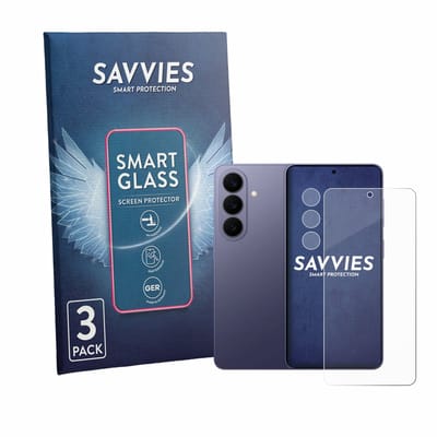 3 Stuks Savvies Screenprotector - geschikt voor Samsung Galaxy S26 Enterprise Edition (Voor+Camera) - beschermfolie glas transparant