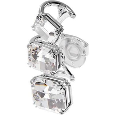 Swarovski Millenia Gradient Imitatiekristal Rhodium Verguld Clip-on Oorbellen Unisex oorbellen Wit 5602783 Box (Random Color) white