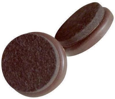 Qlinq Viltglijder Zelfklevend - Bruin - 40 mm - 8 Stuks