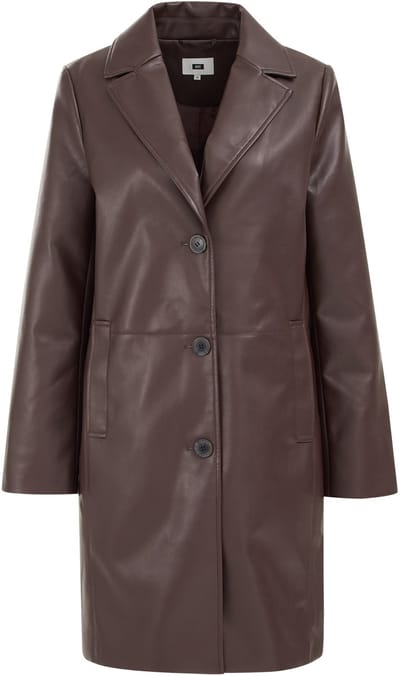 WE Fashion Coat Burgundy Red Taglia: 36 | Giacche di pelle Outlet | Donna | Marrone