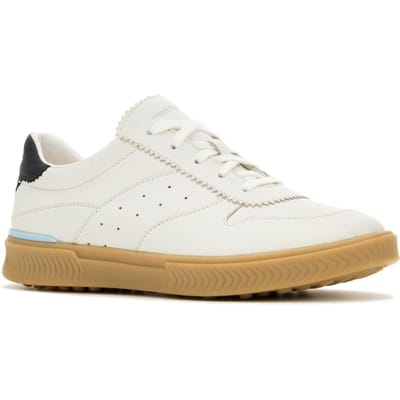 Hush Puppies Mae Leer Dames Witte Sneakers
