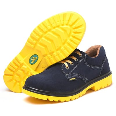 Chaussures de Protection du Travail Anti-Écrasement et Anti-Pénétration Cuir Vache Suede Résistant à l'Usure Résistant à l'Huile et aux Acides Léger Chaussures de Sécurité de Travail pour Soudeur 46