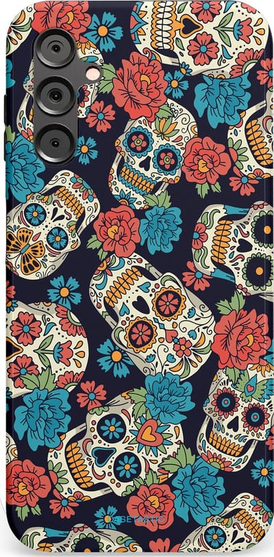 Casetastic Hoesje Geschikt voor Samsung A14 (5G/4G) - Stijlvolle Beschermende Duo-layer Case - Catacombe carnaval