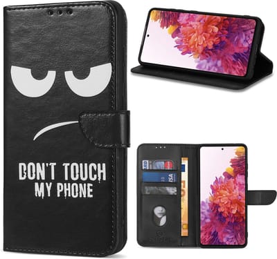 Geschikt Voor Samsung Galaxy S23 Plus Hoesje - Solidenz Bookcase S23 Plus - Telefoonhoesje S23 Plus - S23 Plus Case Met Pasjeshouder - Cover Hoes - S23+ - Don't Touch Me
