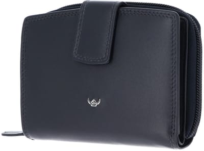 Golden Head Leren portemonnee Polo RFID Protect Kombischeintasche mit Riegel 1438 Marineblau donkerblauw