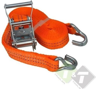 spanband 2 Ton 8 meter en 35mm breed - 2000 kg sjorband - vastzetband - aanhangerband - spanner