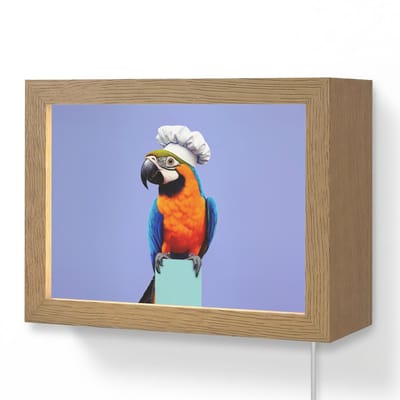 Wandlamp 20x15 cm - Oplaadbaar - Papegaai - Koksmuts - Vogel - Leuk - Wandlampen binnen woonkamer - Slaapkamer lamp met kabel - Decoratieve nachtlamp - Vloerlamp snoer