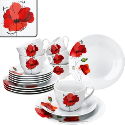 18-delige koffieservice Mona porselein voor 6 personen - 164514