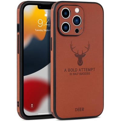 Luxe Zakelijk Lederen Bumper Hoes Voor iPhone 15 14 13 12 11 Pro Max Mini XR XS X 8 7 Plus SE Schokbestendig Zacht Herten Hoesje Funda For iPhone 14Pro Max