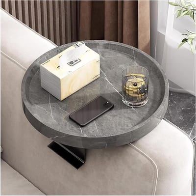 Dienblad voor de armleuning van de bank, Bank Armleuning Cliptafel Hout Veelkleurig 30x10 cm(Grey)