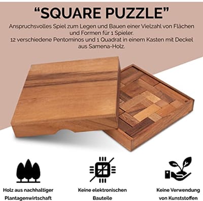 Pentomino Puzzel - Educatief Denkspel van Hout voor Volwassenen en Kinderen