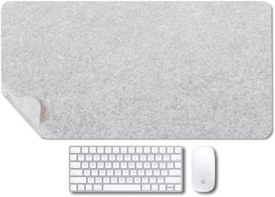 Famanu – Vilten bureaumat - antislip muismat - kantoorbenodigdheden - bureaubeschermer - bureauaccessoires voor thuis en op kantoor (lichtgrijs)