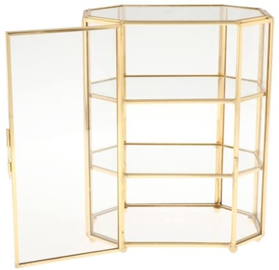 Dailygoods- Juwelendoos 3-laags - Glazen Organizer - Sieradendoos - Multifunctionele Vitrine - 21,5 x 16,5 x 10 cm - Duurzaam en Stijlvol