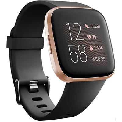 Fitbit Versa silicone band (zwart) - Afmetingen: Maat S