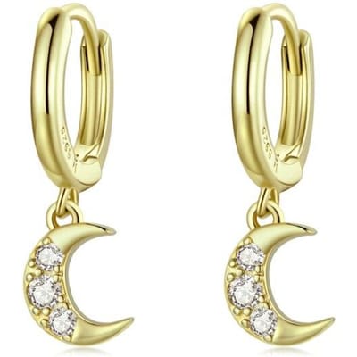 Nouvelles Boucles d'Oreilles Puces Étoile Papillon en Argent Sterling 925 Simples Plaqué Or Pour Femmes Bijoux Argent Mode beige